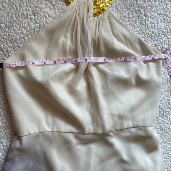Carmen Marc Valvo 100% silk halter dress EUC - Picture 3 of 9